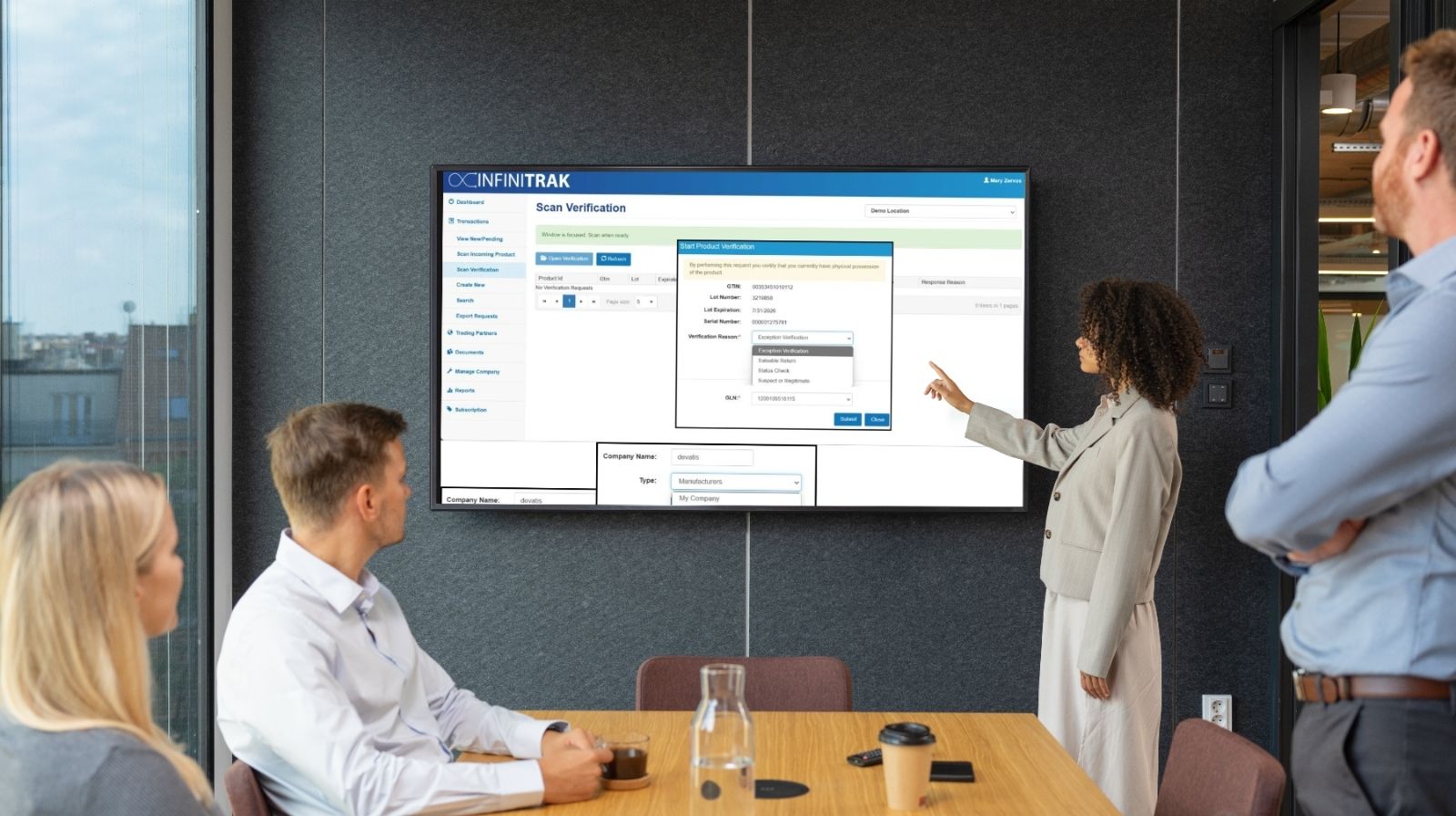 Infinitrak pharma track and trace software