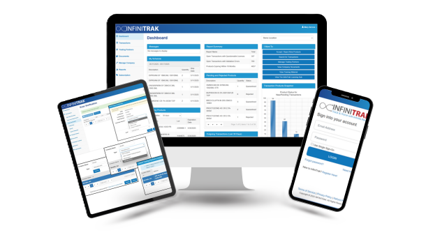 Infinitrak Application in mobile, desktop and tablet